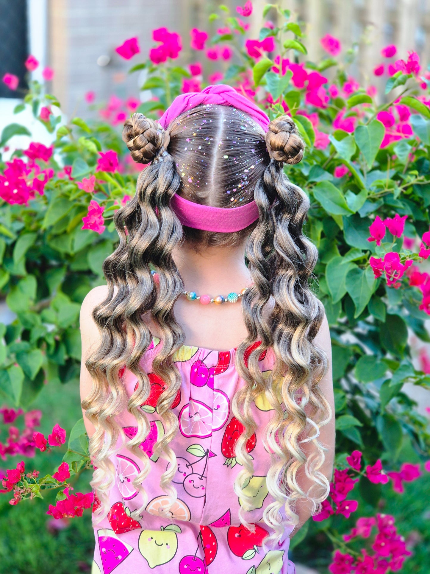 Hazelnut Ombrè Mermaid curl ponytail set