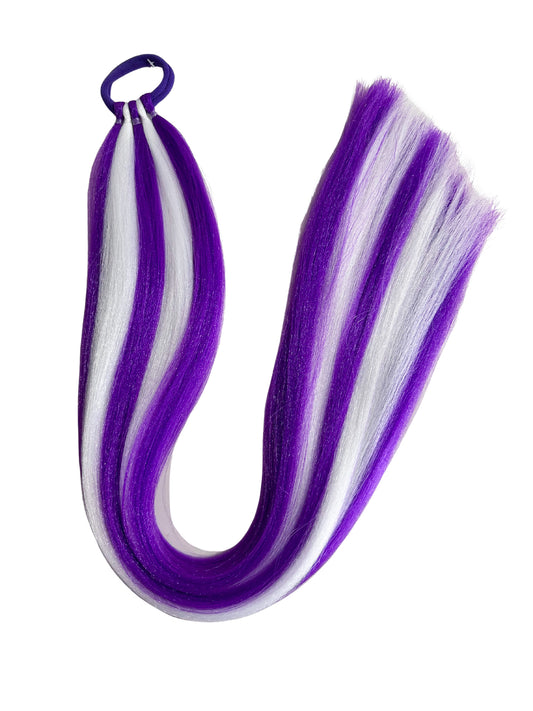 Purple/White sports team braid