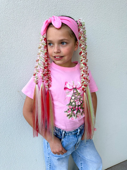 Christmas Candy-land butterfly braid set