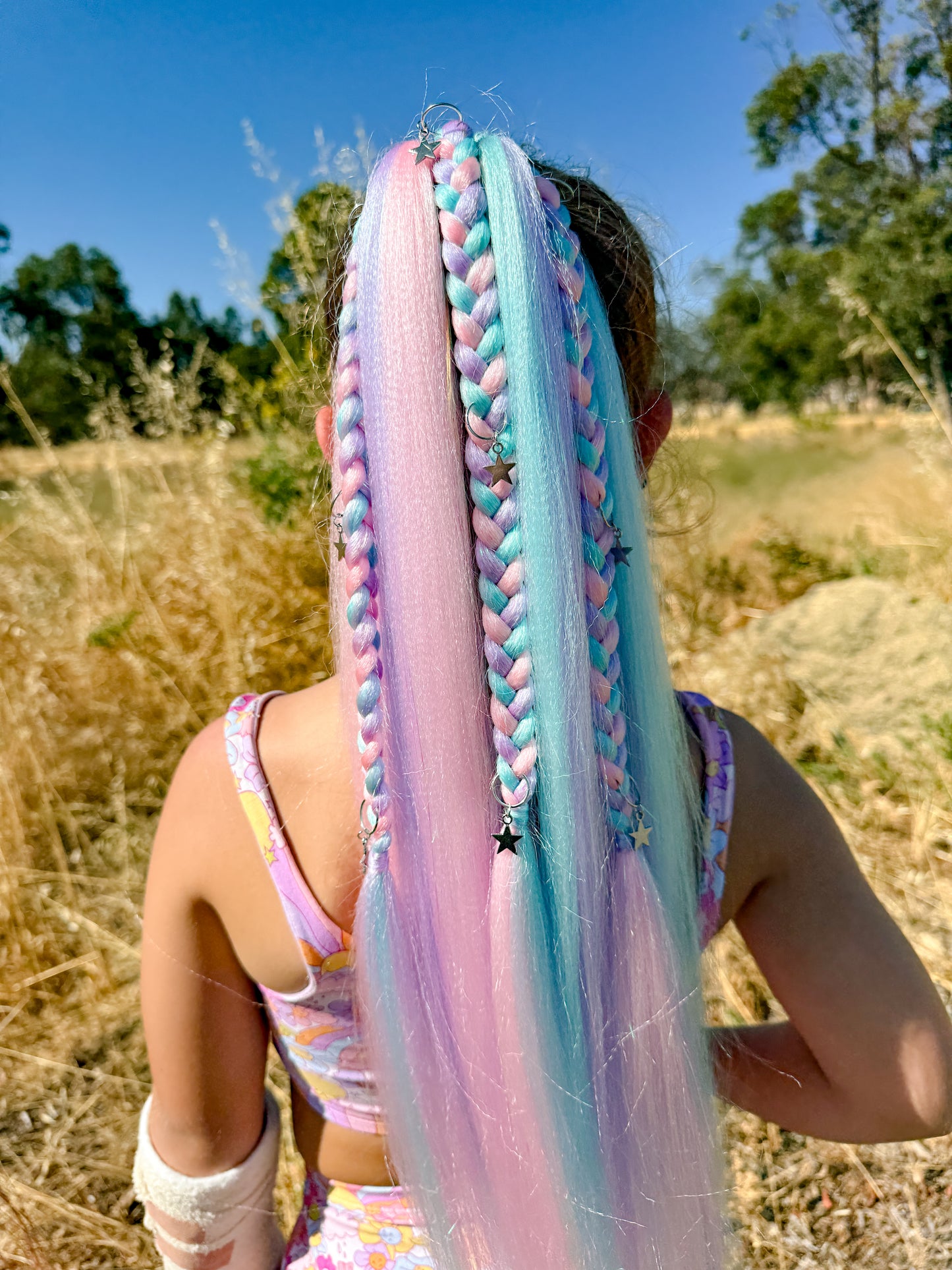 Cotton Candy Bling Queen Ponytail