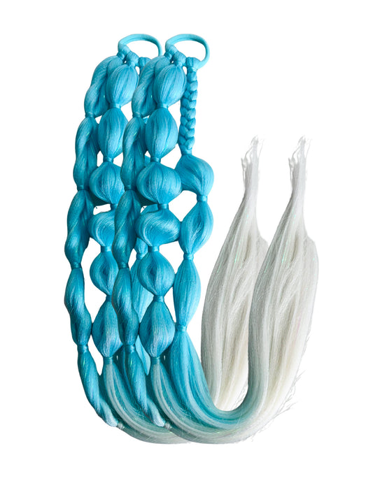Snow Queen LED light up Bubble Ponytail set