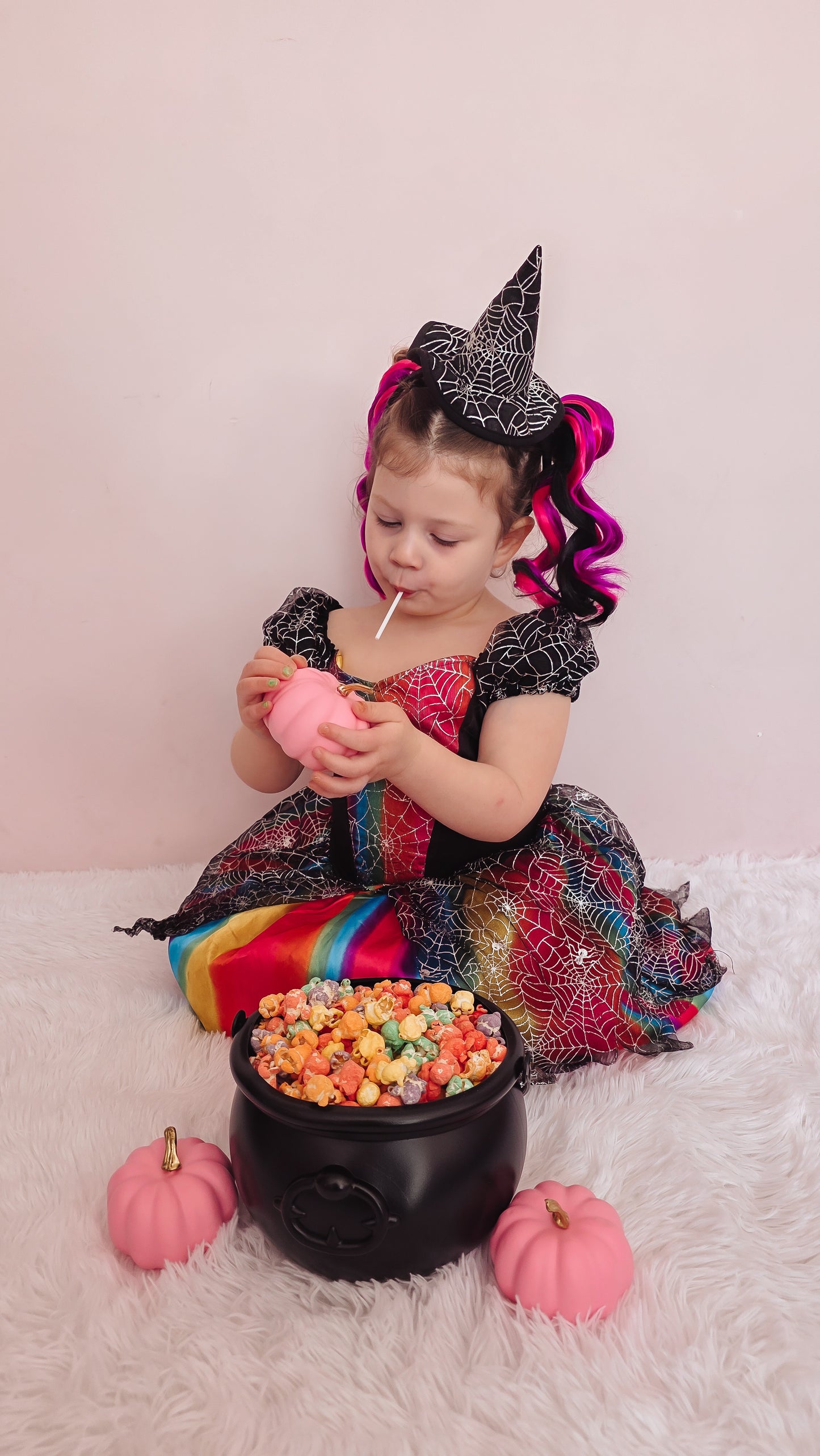 Halloween Queen curled mini ponytail set