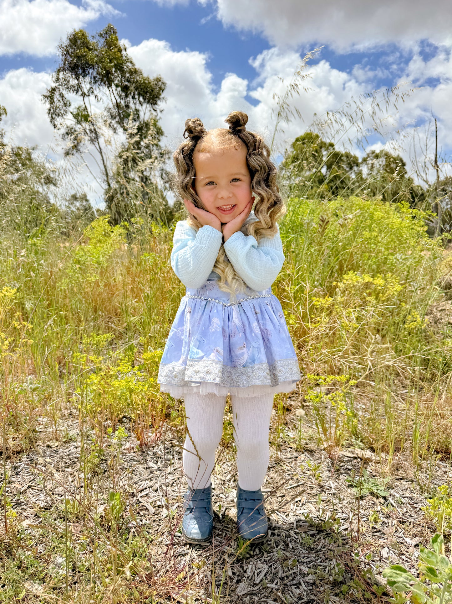 Hazelnut Ombrè Mermaid curl ponytail set