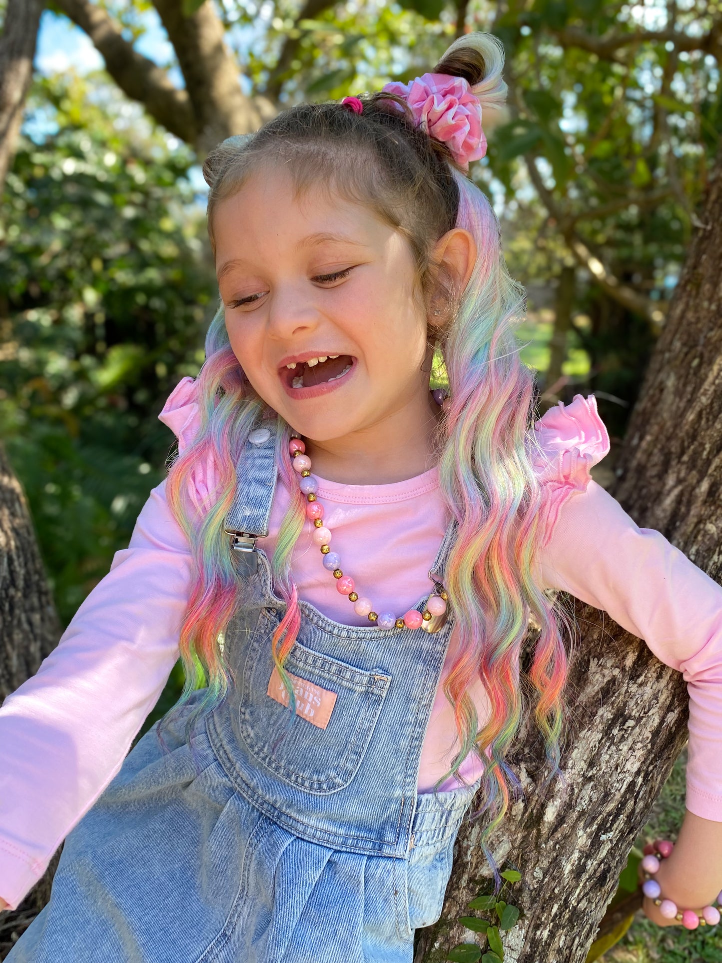 Rainbow Graffiti mermaid ponytail set