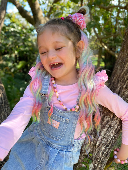 Rainbow Graffiti mermaid ponytail set