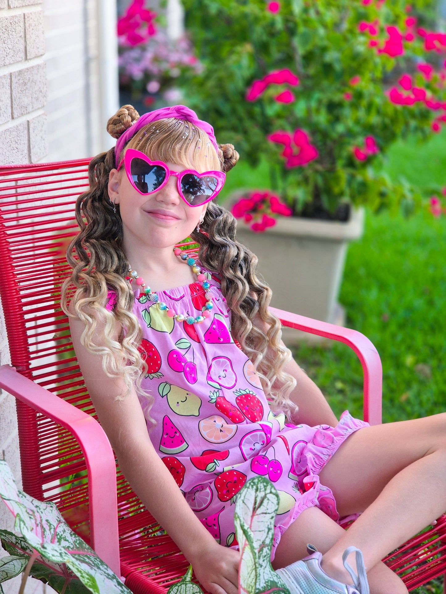 Hazelnut Ombrè Mermaid curl ponytail set