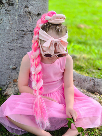 New ✨ Pink Snow Queen Dragon Bling Ponytail