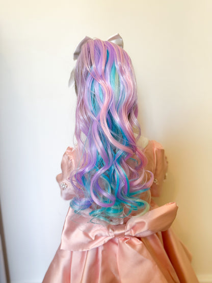 Cotton Candy princess ponytail