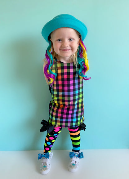 Troll Rainbow MINI curled ponytail set