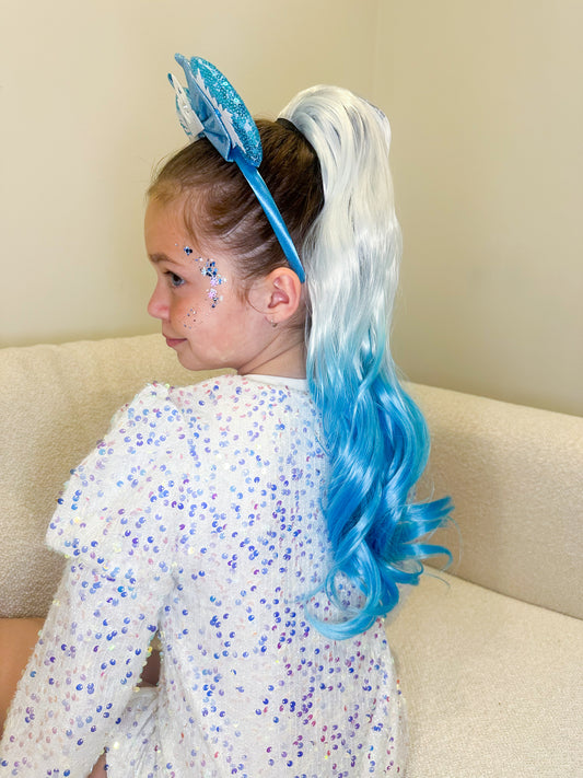 Snow Queen princess ponytail