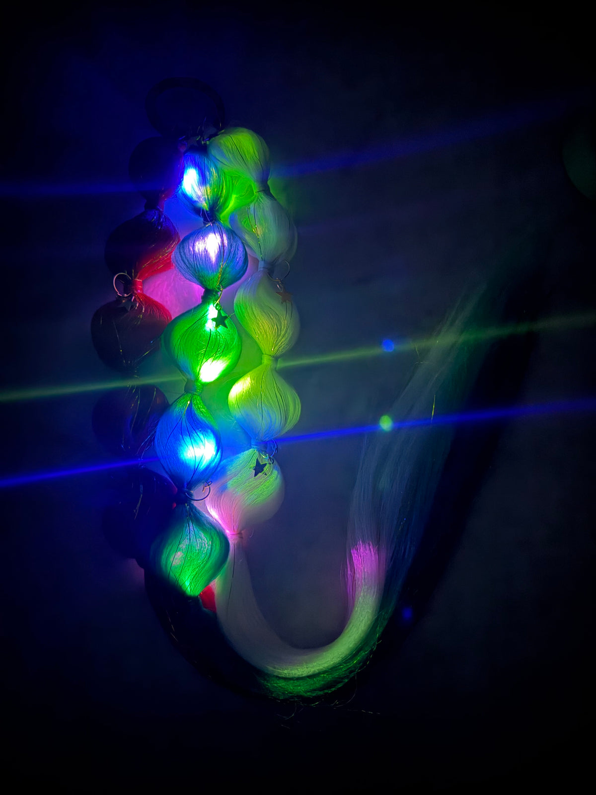 Festive Fashionista LED light up Bubble Ponytail