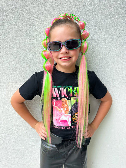 Wicked LED Light Up Heart Bubble Ponytail