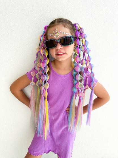 Electric Poppy Bubble Ponytail Set