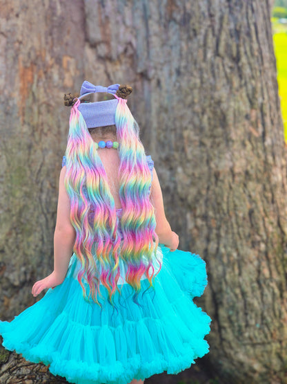 Rainbow Graffiti mermaid ponytail set
