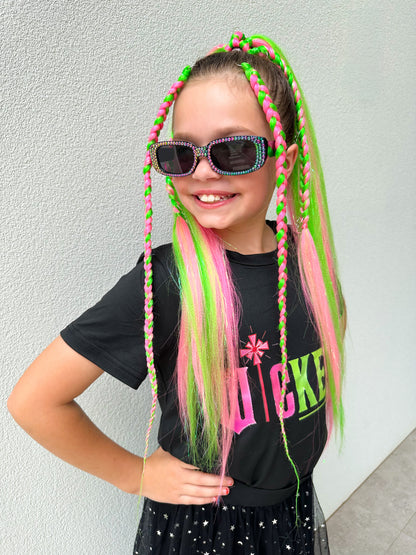Wicked clip in fringe braids