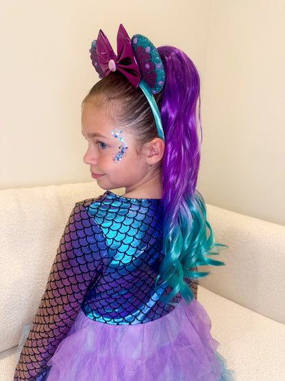 Mermaid princess ponytail