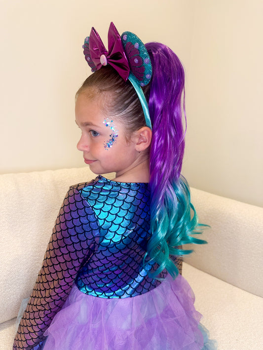 Mermaid princess ponytail