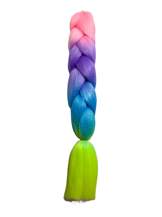 Neon Rainbow Ombre Yaki (coarse) Braiding hair