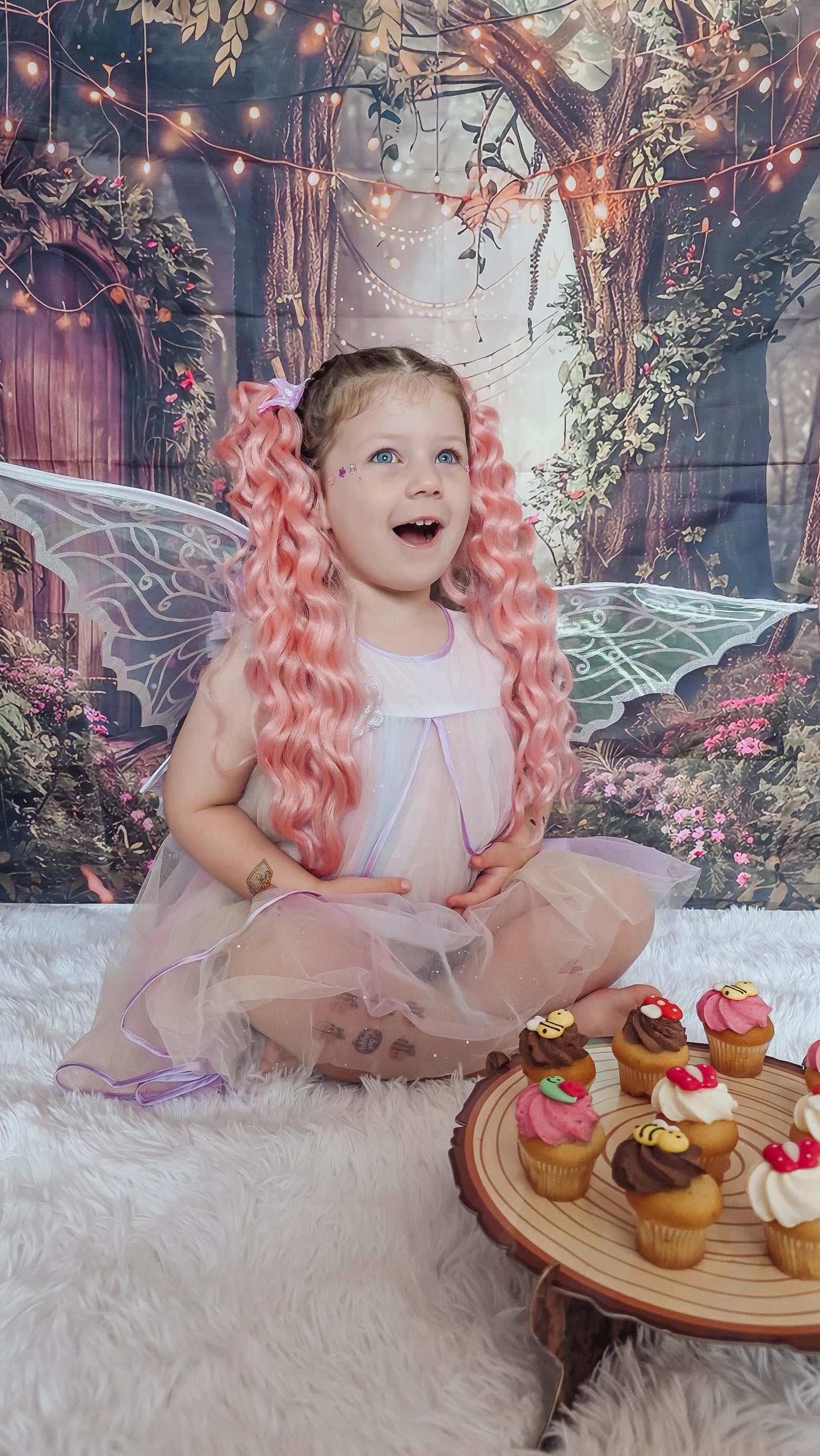 Strawberry mermaid curl ponytail set