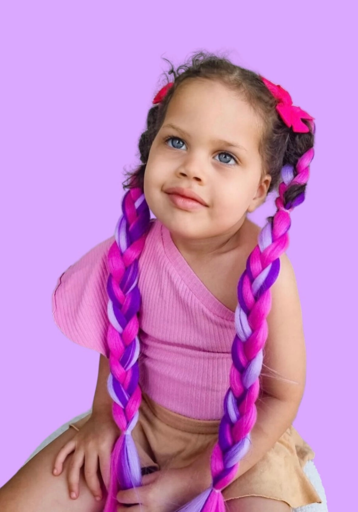 Magenta Rain braid set