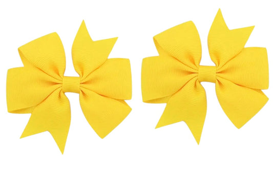 Yellow hair bow set
