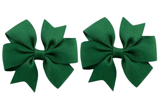 Green hair bow set