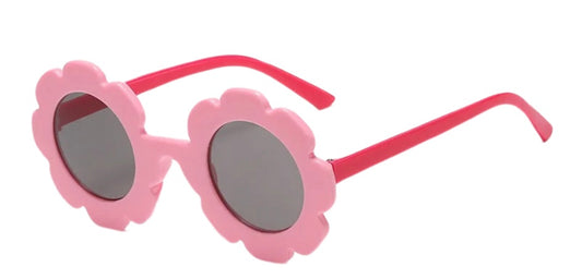 Kids flower sunglasses pink/dark pink two tone