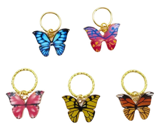 Butterfly hair charms set B