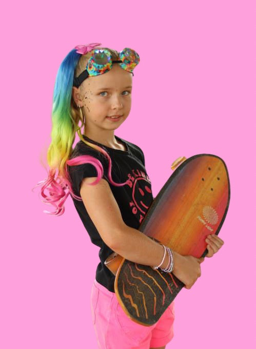 Rainbow Princess ponytail