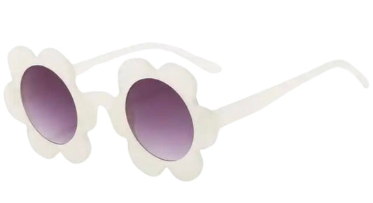 Kids flower sunglasses white