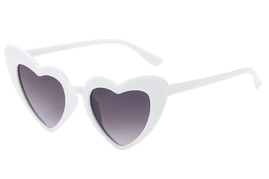 Kids white heart sunglasses