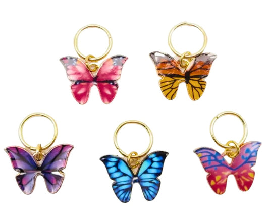 Butterfly hair charms set A