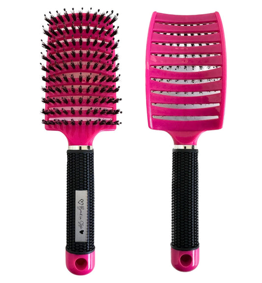 Pink detangling brush