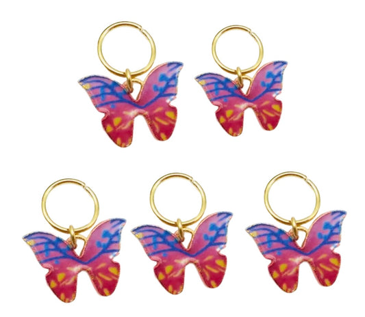 Butterfly hair charms set C