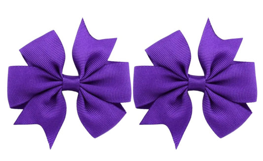 Dark Purple hair bow set