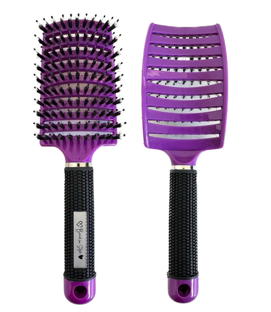 Purple detangling brush