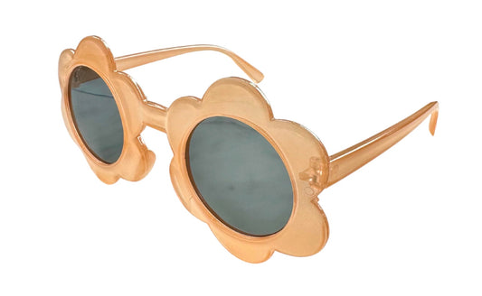 Kids flower sunglasses beige (translucent frame)