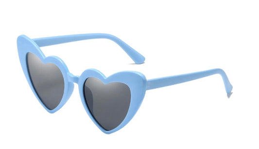 Kids blue heart sunglasses