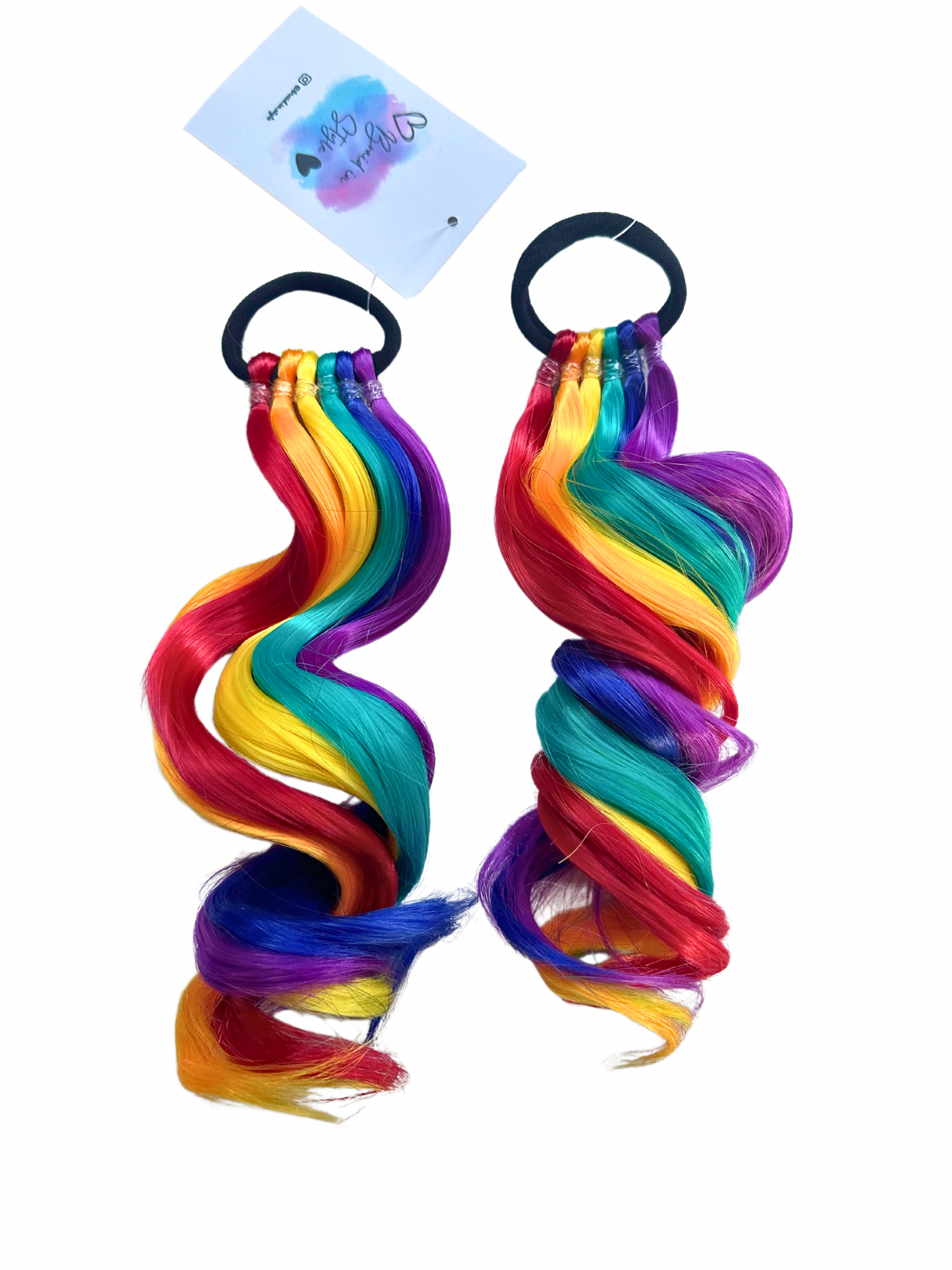 Rainbow Trolls MINI curled ponytail set