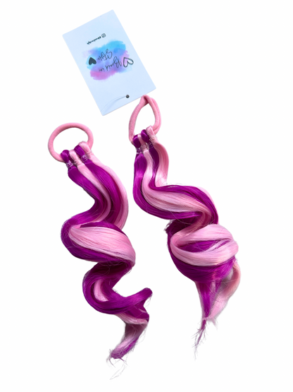 Pretty in pink MINI curled ponytail set