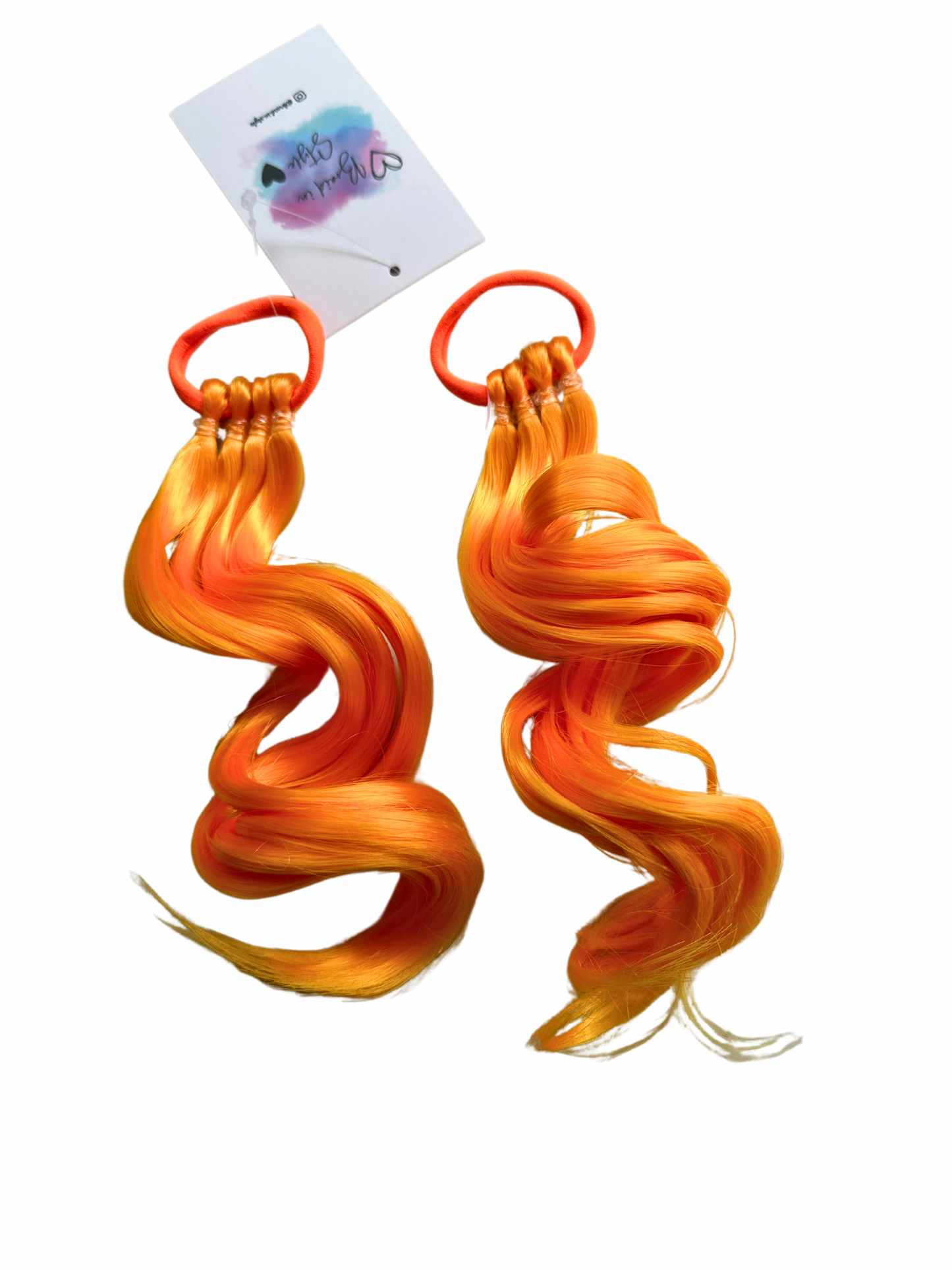 Orange Pop MINI curled ponytail set