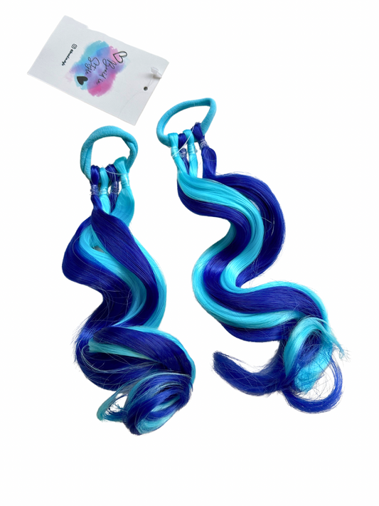 Blueberry Twist MINI curled ponytail set