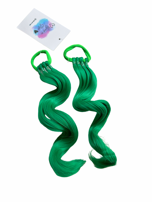 Green Toffee MINI curled ponytail set