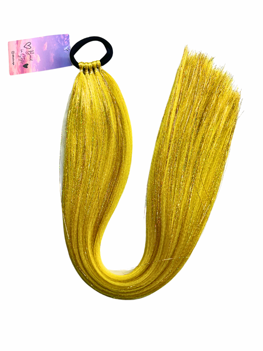 Yellow shimmer braid