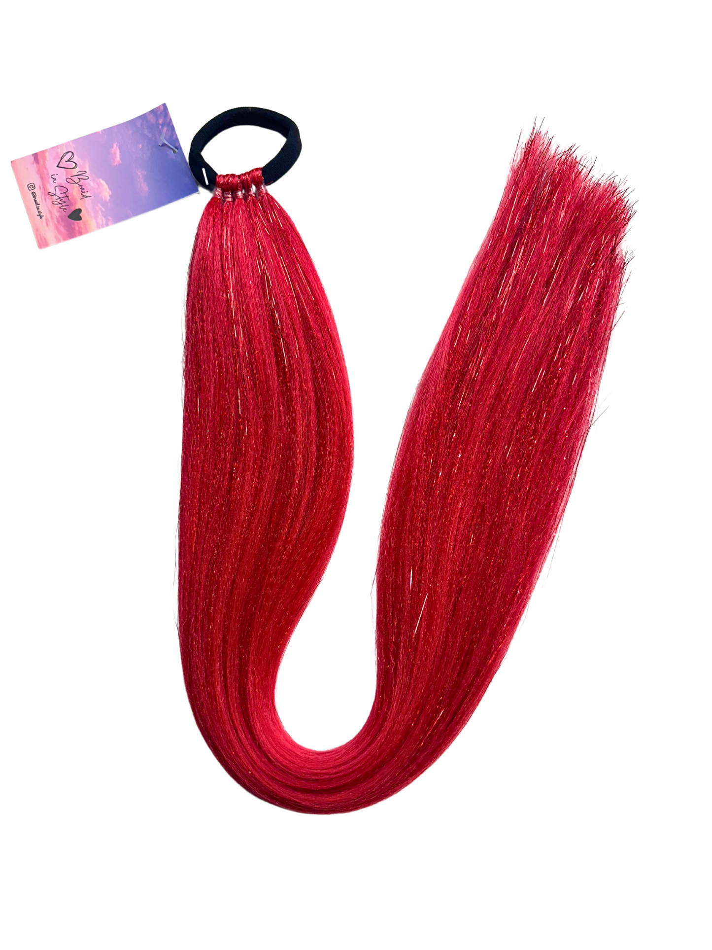 Red shimmer braid