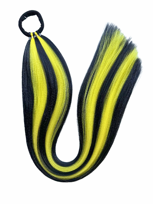 Black/Yellow sports team braid