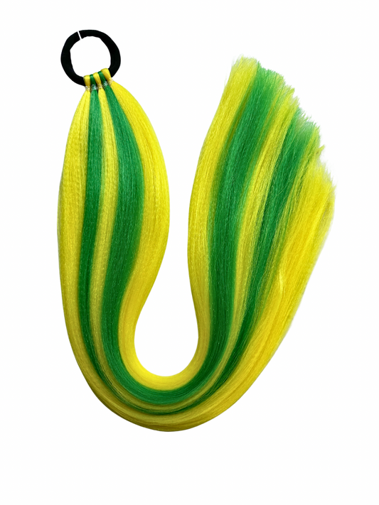 Green/Yellow sports team braid