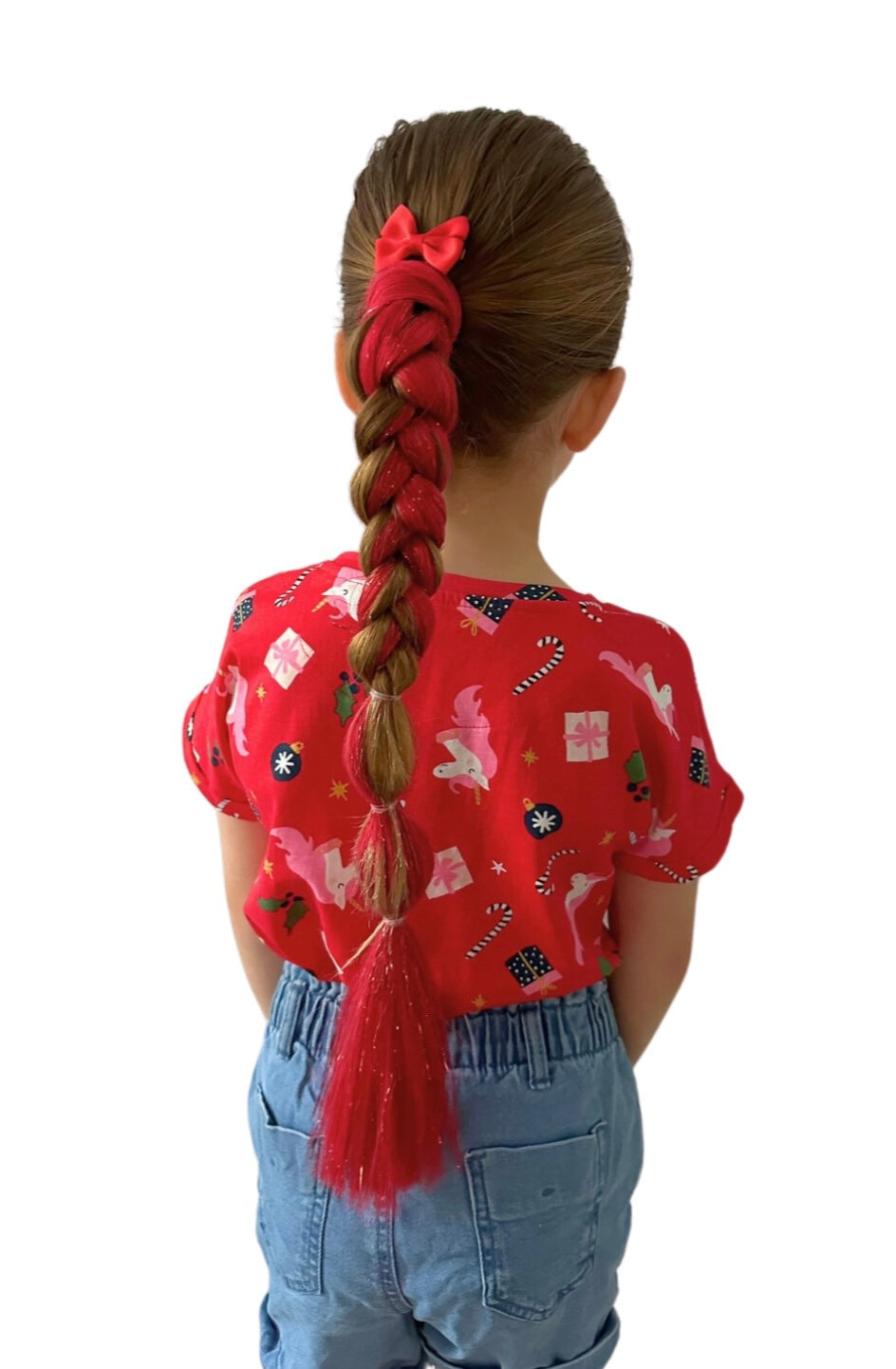 Red shimmer 60cm braid set