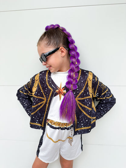 Kids sequin print dress up costume