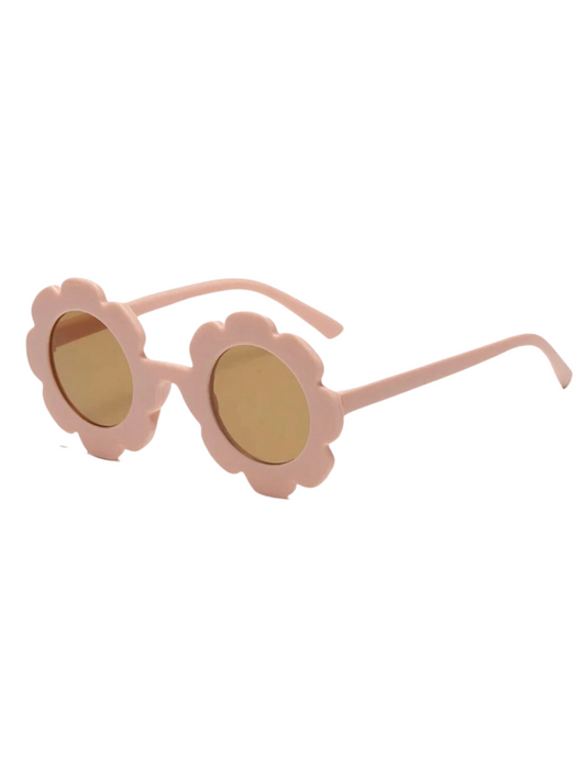 Kids flower sunglasses beige